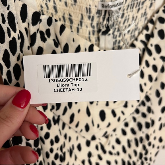 Reformation Ellora Top in Cheetah, sz 12 - Picture 10 of 16